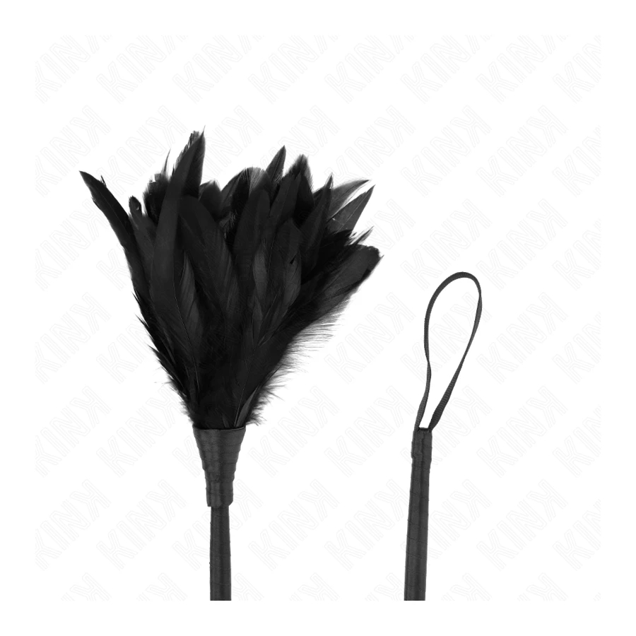 KINK - PIUME DI POLLO SOLLEGATO A FORMA DI CORNO NERO 36 CM